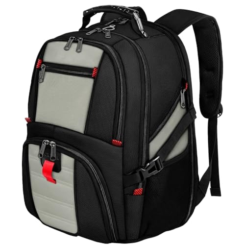 YOREPEK Large Backpack for Men, Extra Large Laptop Backpacks for Men Women, Water Resistant Travel Backpack Airline Approved Business Work Bag Fits 17 Inch Computer, Black - color: Grey, size: 17 Inch