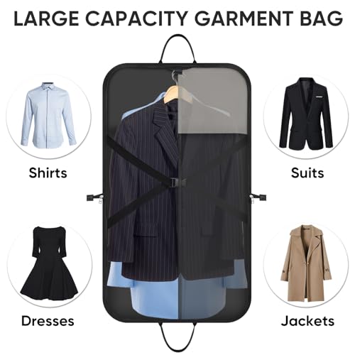 BALEINE Travel Garment Bag, Travel Suit Bag for Men, Water Resistant Carry on Garment Bag for Hanging Clothes, Garment Duffel Bag for Travel Business (Beige) - color: Beige