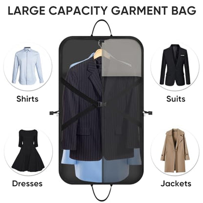 BALEINE Travel Garment Bag, Travel Suit Bag for Men, Water Resistant Carry on Garment Bag for Hanging Clothes, Garment Duffel Bag for Travel Business (Beige) - color: Beige