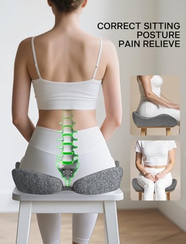 medisana Seat Cushion, SC 100 Seat Cushions for Office Chairs, Car Seat, Wheelchair - Sciatica & Tailbone & Coccyx Pain Relief Pillow for Driver Sedentary, Gift for Women Men(Size:18*14.6*3.54in-Grey)