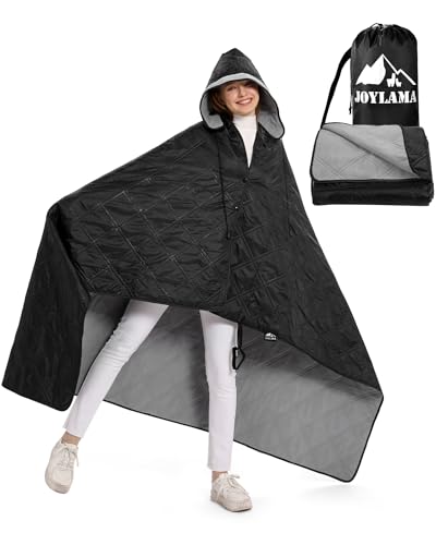Outdoor Camping Blanket, Fleece Waterproof Stadium Blanket with Portable Bag, Lightweight for Cold Weather, Sports, Pet, Beach, Picnic, Stadium, Travel, Car, 79 * 54inch - color: Black