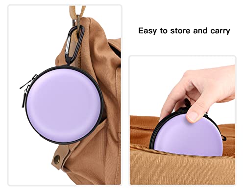 MoKo Travel Case Compatible with Apple Watch Series 11/10/9/8/7/6/5/4/3/2/1/SE3/SE2/SE,Portable Protective Storage Bag Fit iWatch Stand and Airpods 2 & 1 Charging Case Station Dock,Taro Purple - color: Taro Purple