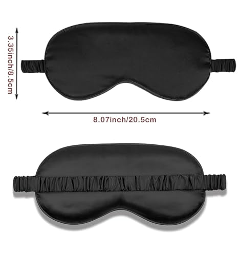 6PACK Silk Sleep Mask Satin Eye Masks Blackout Silky Eyeshade Cover Soft Blindfold Eyeshades for Women Sleeping Travel Gift - color: Evergreen
