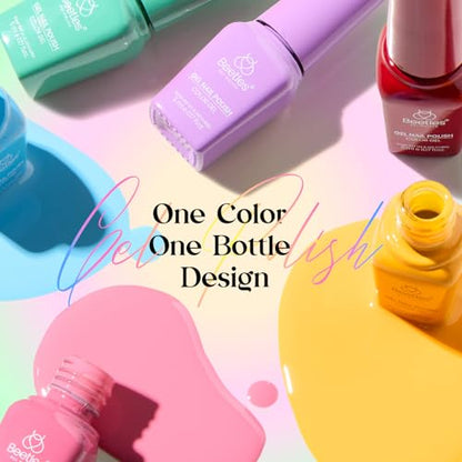 Beetles Gel Nail Polish Kit with U V Light - 45 Colors Gel Polish Set 75 Pcs One Color One Bottle Emotional Journey Kit with Top Base Coat Beauty Must Have Salon Manicure Gifts for Women - color: Emotional Journey