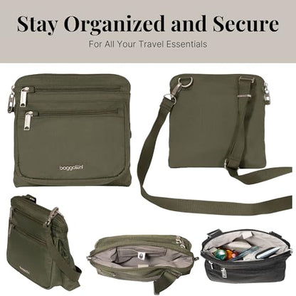 Baggallini Securtex Anti-Theft Crossbody - color: Thyme