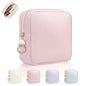 4.9" Small Makeup Bag for Purse, PU Leather Mini Cosmetic Bag with Ring Buckle, Portable Small Makeup Travel Toiletry Pouches for Women, Birthday/Wedding/Christmas Gifts (Pink) - color: Pink-4.9 inch