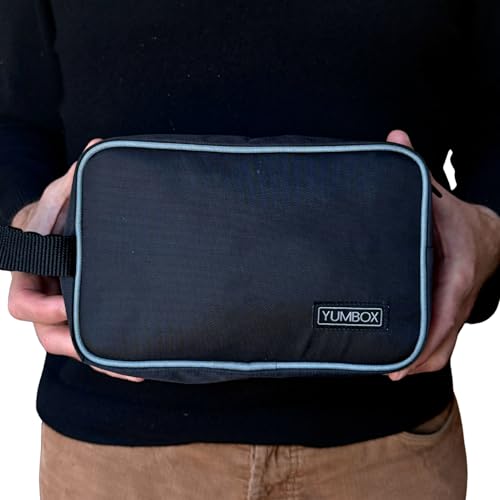 Yumbox Chill Insulated Snack Bag with 2 Ice Packs – Lightweight Small Lunch Cooler Bag, Deep Spacious Design, Sweat-Proof Sleeves, Wipe-Clean Fabric, Fits Snack Bento Boxes & Fruit (Black) - color: Black