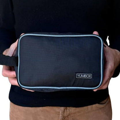 Yumbox Chill Insulated Snack Bag with 2 Ice Packs – Lightweight Small Lunch Cooler Bag, Deep Spacious Design, Sweat-Proof Sleeves, Wipe-Clean Fabric, Fits Snack Bento Boxes & Fruit (Black) - color: Black
