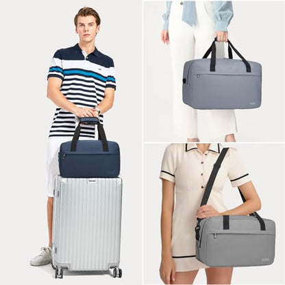 Kono Small Travel Duffel 14L Under Seat Carry-On Sports Tote Gym Bag - 13.78"x7.87"x7.87" Navy - color: Navy, size: S (13.78inx 7.87in x7.87in)-14L