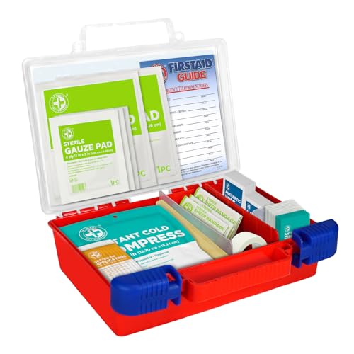 Be Smart Get Prepared 180 Piece First Aid Kit: Clean, Treat, Protect Minor Cuts, Scrapes. Home, Office, Car, School, Business, Travel, Emergency, Survival, Hunting, Outdoor, Camping & Sports, FSA HSA - size: 180 Piece Set
