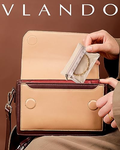 VLANDO Jewelry Travel Case,Travel Jewelry Organizer with Clear Velvet Jewelry Bags Zipper Pouch for Women Girl Gift 33Pcs - color: A.33 Bag