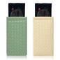 Squeeze Top Sunglass Pouch - Portable Sunglass Organizer Pouch Bags Soft PU Leather Glasses 2 Pack - color: Matcha Green-light Beige