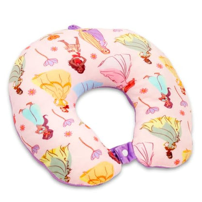 Disney Princess Travel Blanket and Pillow Set - Bundle with 40"x 50" Belle, Tiana, Rapunzel Throw Blanket, Neck Pillow, Stickers, More | Disney Princess Travel Accessories for Kids, Girls