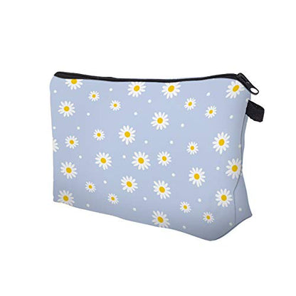 Cute Travel Makeup Bag Cosmetic Bag Small Pouch Gift for Women (Daisy) - color: Daisy