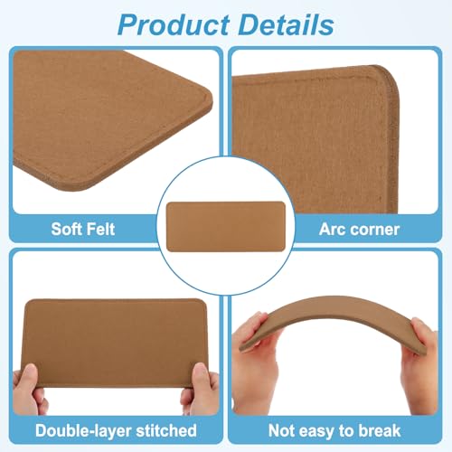 PATIKIL 12 x 5 Inch Felt Bag Base Shaper, 2pcs Bag Bottom Pad Organizer Insert Rectangle Liner Board for Purse Handbag Tote Travel Bag Canvas Cosmetic, Brown - color: Brown