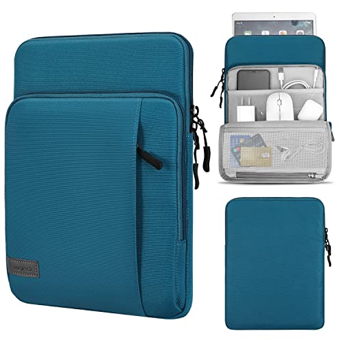 MoKo 9-11 Inch Tablet Sleeve Bag Carrying Case with Storage Pockets Fits New 11-inch iPad Air M4 2026/iPad Pro M5, iPad Pro/A16 11, iPad Air 5/4th 10.9, iPad 9/8th 10.2, Tab S8/S9 11,Peacock Blue - color: Peacock Blue, size: 9-11 Inch