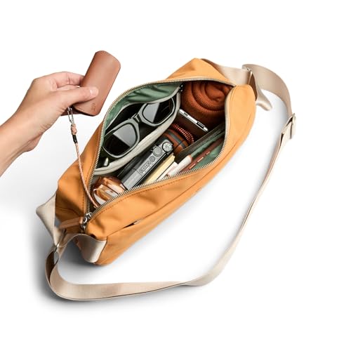 Bellroy Classic Sling (everyday 7 liter minimalist crossbody bag with internal organization, adjustable crossbody strap, and auto-compression system) - Butterscotch - color: Butterscotch