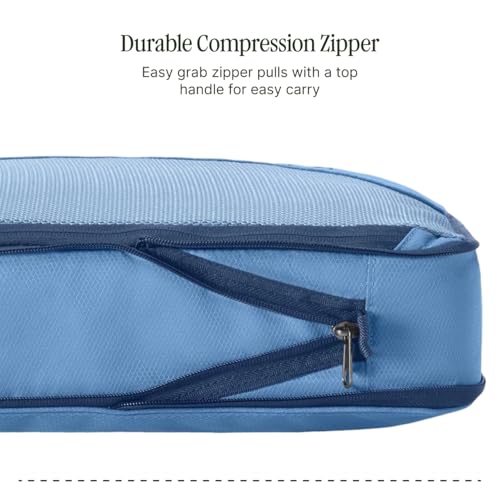 Eagle Creek Pack-It Isolate Compression - Lightweight Cube for Optimizing Luggage Space - Easy-Grab Zipper - Convenient Top Handle - Recycled Materials - Small - color: Blue Dawn, size: 14 x 10 3 in.