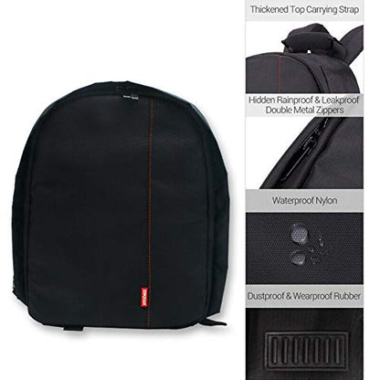 Waterproof SLR/DSLR Camera Backpack Shoulder Bag Travel Case For Canon Nikon Sony Digital Lens Medium - color: Black, size: Medium