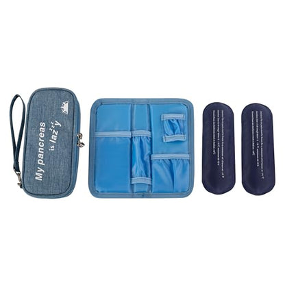 apollo walker Insulin Cooler Travel Case Diabetic Medication Cooler with Ice Packs and Insulation Liner Insulin Cooler Travel case TSA Approved - color: Light Blue, size: Small