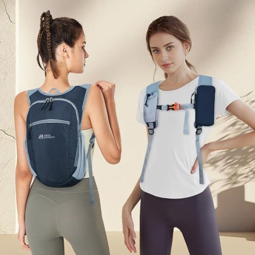 Hiking Backpack 10L/15L Small Daypack Lightweight Packable Travel Foldable Water Resistan for Women Men (Gray, 10L) - color: Gray, size: 10L