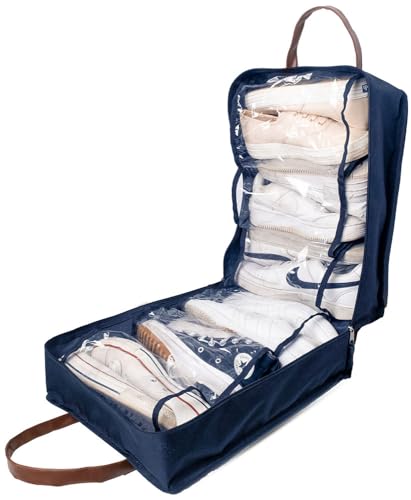 Shoe Bag for Travel, Portable Shoe Organizer, Storage Bag, Shoe Tote Bag for Women and Men - style: Dark Blue