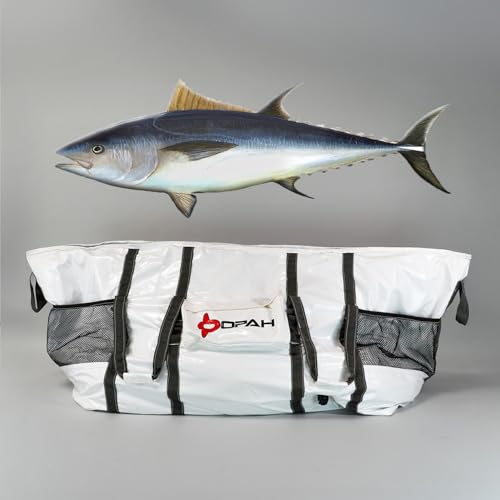 Opah Gear Fathom 7 Insulated Fish Kill Cooler Bag for Cow Tuna, 82' L x 30' W x 36' H, Heavy Duty, Marine-Grade Vinyl, UV Resistant, Camping & Fishing - style: Fathom 7 - 82'l X 30'w X 36'h