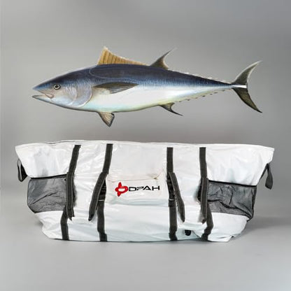Opah Gear Fathom 7 Insulated Fish Kill Cooler Bag for Cow Tuna, 82' L x 30' W x 36' H, Heavy Duty, Marine-Grade Vinyl, UV Resistant, Camping & Fishing - style: Fathom 7 - 82'l X 30'w X 36'h