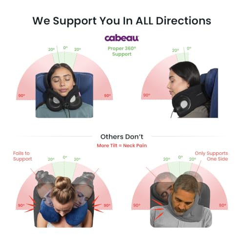 Cabeau Evolution X Travel Essential Neck Pillow - Award Winning Innovative Travel Pillow - The Only Customizable Neck Pillow that Works - Diamond - color: Diamond