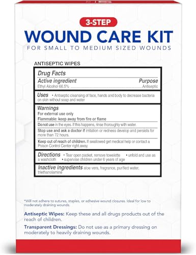 All Health Wound Care Kit & First Aid Supplies, 40 Piece | for Small to Medium Sized Wounds, Professional Use for Car, Home, Camping, Hiking and More