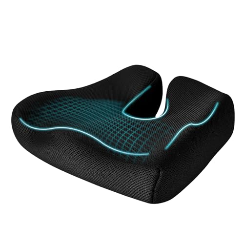 Coccyx Cushion for Tailbone Pain Relief - Ergonomic Seat Cushion for Office Chair, Car & Wheelchair Use with Sciatica Support