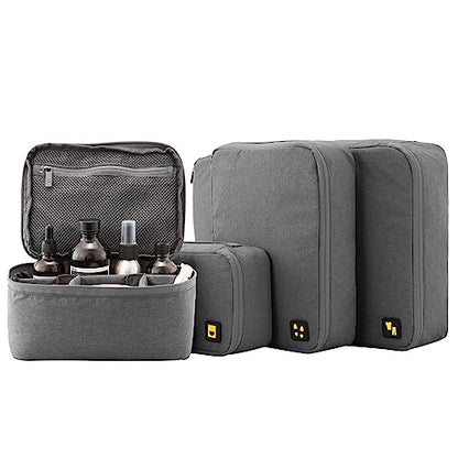 LEVEL8 4 Set Packing Cubes Travel Luggage Packing Organizers