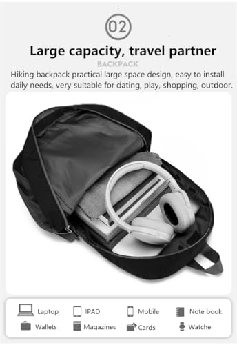 Ultra Lightweight-Packable-Hiking-Backpack Small Foldable Travel Camping Daypack Casual Outdoor Water-resistant 25L Backpacks (Black) - color: Black