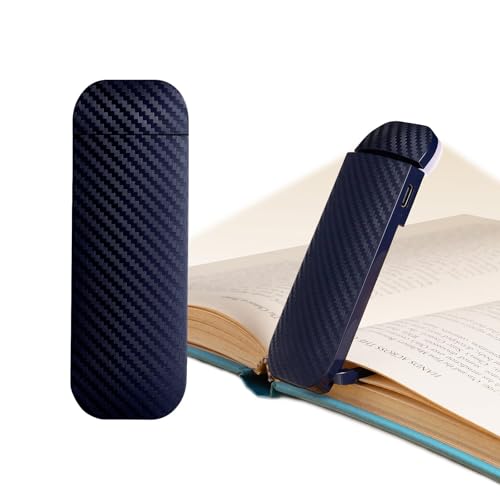 HEMONNKAM Book Reading Light, Rechargeable Clip on Booklight, Eye Caring 3 Color Temperatures & 5 Brightness Levels, Night Use for Bed, Long Lasting, Reading at Night in Bed, Deep Blue - color: Deep Blue
