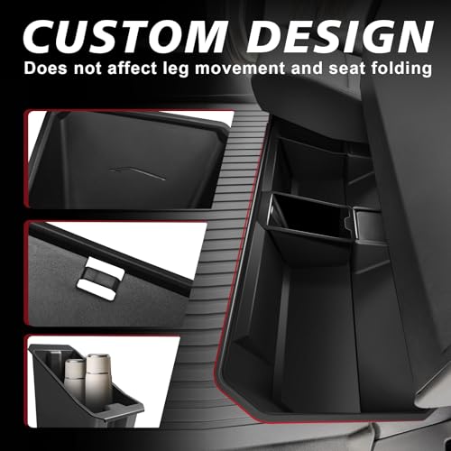 VaultsOnWheels Under Seat Storage Box Fit for 2026 2025 2024 Tesla Cybertruck Accessories, Console Organizer Truck Tool Box Custom Fit Detachable Underseat Organizer - size: 6) Cybertruck|24+|Rear Underseat Storage