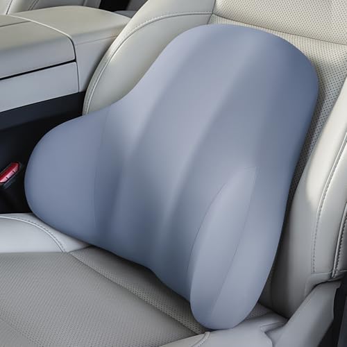 BABUR Lumbar Support Pillow for Car, Ergonomic Memory Foam Support Pillow for Lower Back Pain Relief, Washable Cover, Lumbar Cushion for Driving Seat, Fits Most Cars | Blue - color: Blue