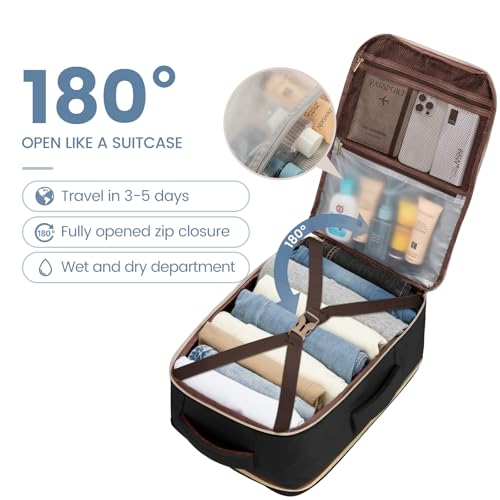 LOVEVOOK Travel Backpack For Women,40L Carry On Backpack Flight Approved,TSA Personal Item Travel Bag Fits 17 Inch Laptop,Business Weekender Overnight Daypack with Toiletry Bag and Cubes - color: Ink Blue and Light Blue and Black, size: 17.3 Inch-40L-4Pcs