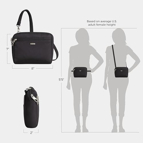 Travelon Anti-Theft Classic Convertible Crossbody & Waist Pack - color: Black
