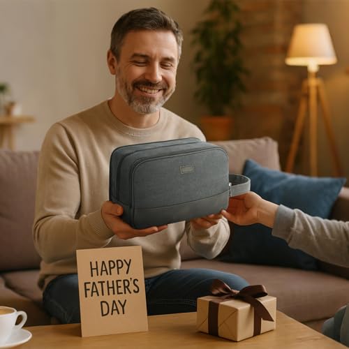 WANDF Travel Toiletry Bag for Men Large Toiletries Shaving Bag Water Resistant Hanging Dopp Kit Travel Accessories Bag for Women Men (Grey) - color: Grey
