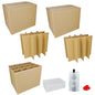 2 Sets Moving Boxes Packing Boxes Divider Kits,16 x 12 x 13 Inch Glassware Dish Packing Box Kitchen Moving Box Corrugate Dividers with 24 Pcs Foam Pouches,1 Pcs Tape Rolls with Dispenser - style: 2 Sets-one layer-16x12x13in