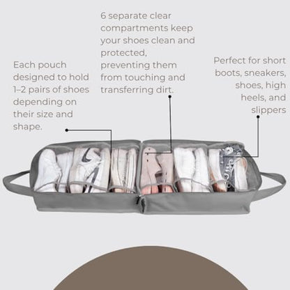 Shoe Bag for Travel, Portable Shoe Organizer, Storage Bag, Shoe Tote Bag for Women and Men - style: Cloud