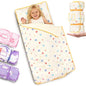 Primlect Thickened Toddler Nap Mat with Removable Pillow and Minky Blanket, Extra Large 55''x35'' Sleeping Bag, Washable, Roll up, Perfect for Daycare, Preschool, Kindergarten, Boys and Girls Beige - color: Beige