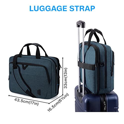 BAGSMART 17.3 Inch Laptop Bag, Expandable Computer Briefcase Men Women,Laptop Shoulder Bag,Work Bag Business Travel Office, Dark Blue - color: Dark Blue-17.3 Inch