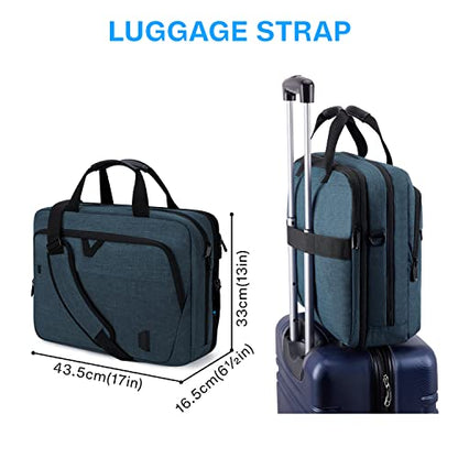 BAGSMART 17.3 Inch Laptop Bag, Expandable Computer Briefcase Men Women,Laptop Shoulder Bag,Work Bag Business Travel Office, Dark Blue - color: Dark Blue-17.3 Inch