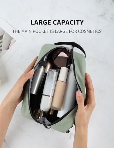 GOX Small Travel Toiletry Bag, Dopp Kit Case For Men, Multifunction Cosmetics Organizer Pouch (Mint Green) - color: Mint Green