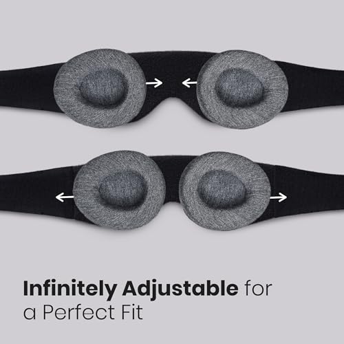 Manta Original Sleep Mask - Maximum Blackout Sleep Mask for Deep Sleep, Adjustable with Detachable Eye Cups, Zero Eye Pressure for Back & Belly Sleepers, Ideal for Travel, Shift Work & Daytime Sleep
