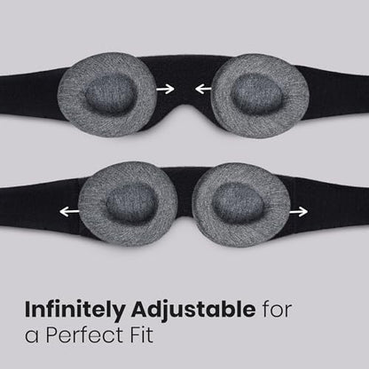 Manta Original Sleep Mask - Maximum Blackout Sleep Mask for Deep Sleep, Adjustable with Detachable Eye Cups, Zero Eye Pressure for Back & Belly Sleepers, Ideal for Travel, Shift Work & Daytime Sleep