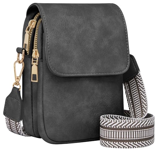 Fashion Small Crossbody Bags for Women Trendy Designer Cell Phone Purses Wallets with Card Holder Anti Theft Travel - color: Darkgrey