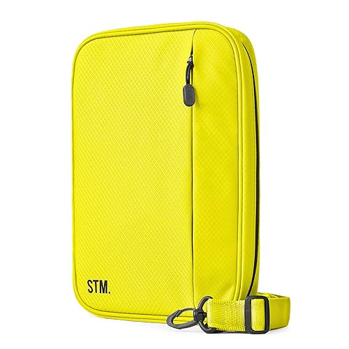 Scribbles That Matter - B5 Pencil Case Pouch + Journal Organizer - Large capacity Kawaii Pencil Pouch, Pen Case, Marker Case, Journal Pouch Zippered Pocket Adjustable Shoulder Strap (8.5 x 12.5) - color: Yellow, size: B5 (V2)
