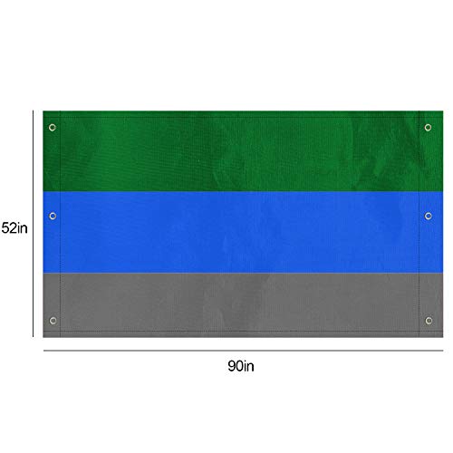 Alpurple Swing Set Replacement Tarp- 52" x 90" Kids Playground Roof Canopy, Replacement Sunshade Waterproof Trap Cover for Children Outdoor Sunproof (Green Blue Gray) - color: Green Blue Gray